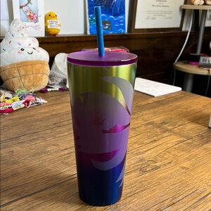Starbucks Floral Colorful Gradient Tumbler with Straw- 24oz